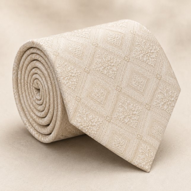 Champagne Cream Diamond Damask Royal Jacquard Slips (Skapare uppladdad)