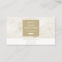 Champagne daisy taupe catering bakverk privatchef visitkort