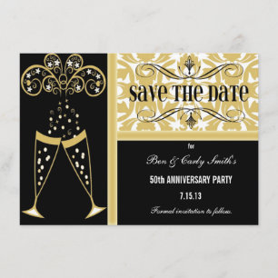 Champagne & Damask Spara datuminbjudan Datumet