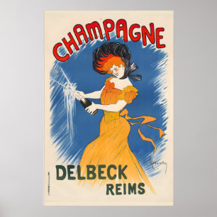 Champagne Delbeck Reims Leonetto Cappiello Mat Poster