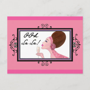 Champagne Diva Vykort
