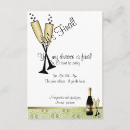 Champagne Divorce Party-inbjudan Inbjudningar