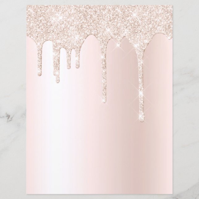 Champagne doppning glitter elegant scrapbook pappe (Framsida)