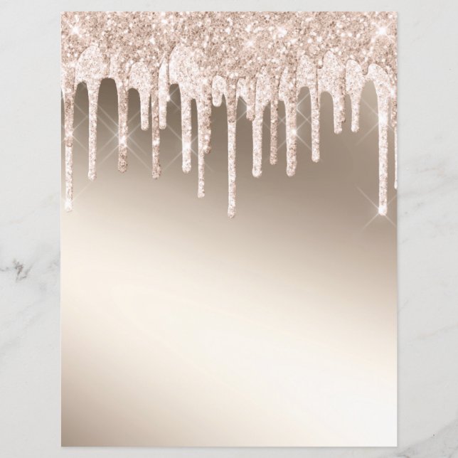 Champagne doppning glitter elegant scrapbook pappe (Framsida)
