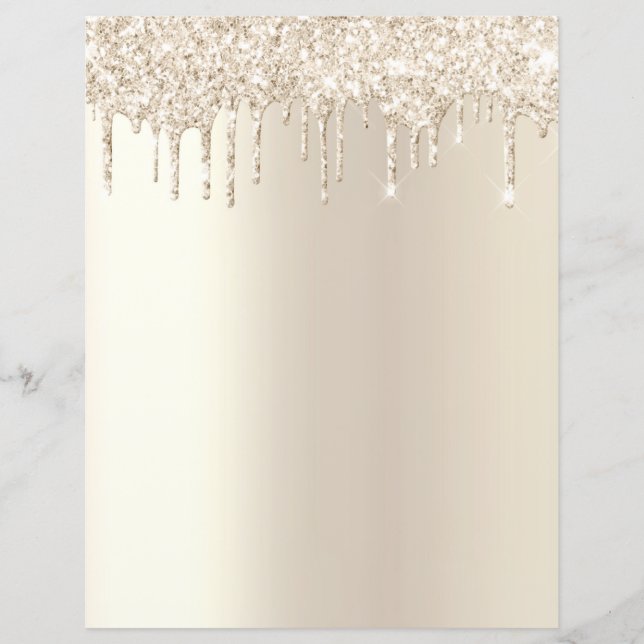 Champagne doppning glitter elegant scrapbook pappe (Framsida)