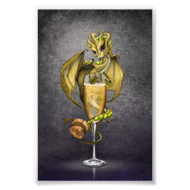 Champagne Dragon 4x6 Skriv ut Fototryck (Framsidan)