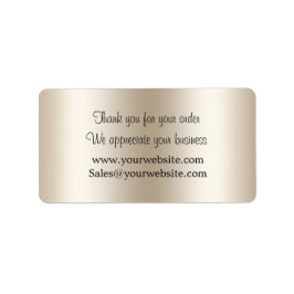 Champagne Dripping Glitter Tack, Business Adressetikett