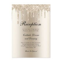 Champagne Dripping Glitter Wedding Reception