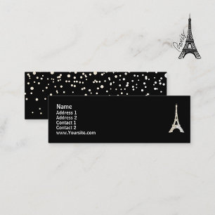 Champagne Eiffel Torn Mini Visitkort
