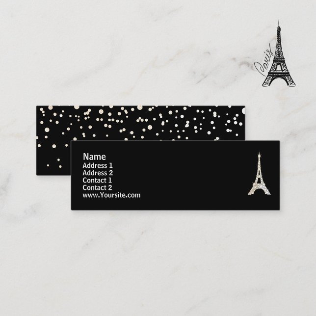 Champagne Eiffel Torn Mini Visitkort (Skapare uppladdad)