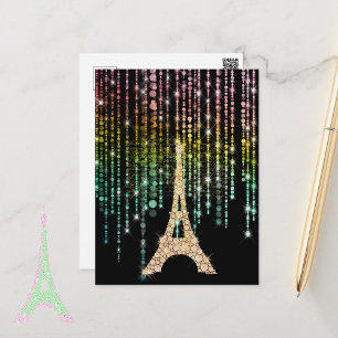 Champagne Eiffel Torn vykort