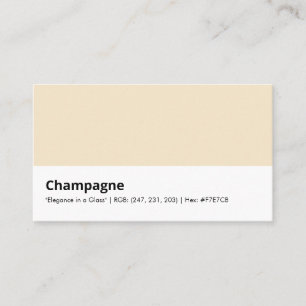 Champagne "Elegans i ett glas" Visitkort