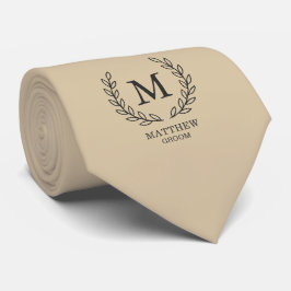Champagne Elegant Lager Brudgumme Monogram Slips
