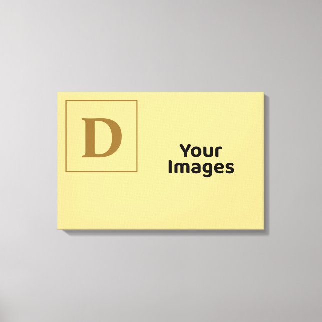 Champagne Family Initial Photo Visning Canvastryck (Framsida)