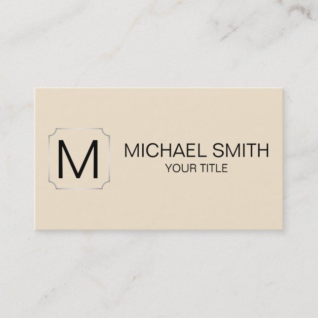 Champagne färg bakgrund visitkort (Framsida)