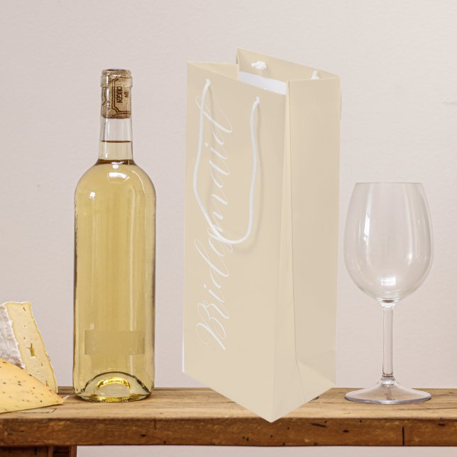 Champagne Färg Stilisert Skrift Bröllop Brudtjänst (In Situ)