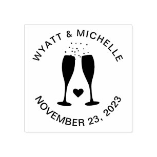 Champagne Firande Bröllop / Anpassningsbar på årsd Stämpel