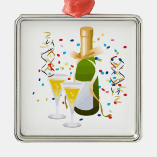 Champagne Firande Julgransprydnad Metall