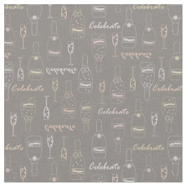 Champagne Firande på Grått Tyg