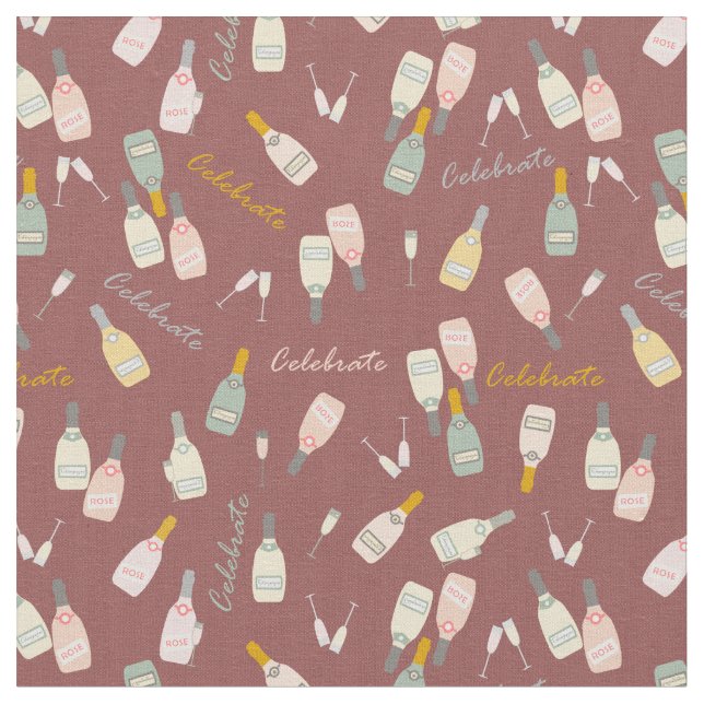 Champagne Firande på Maroon Tyg (Närbild)