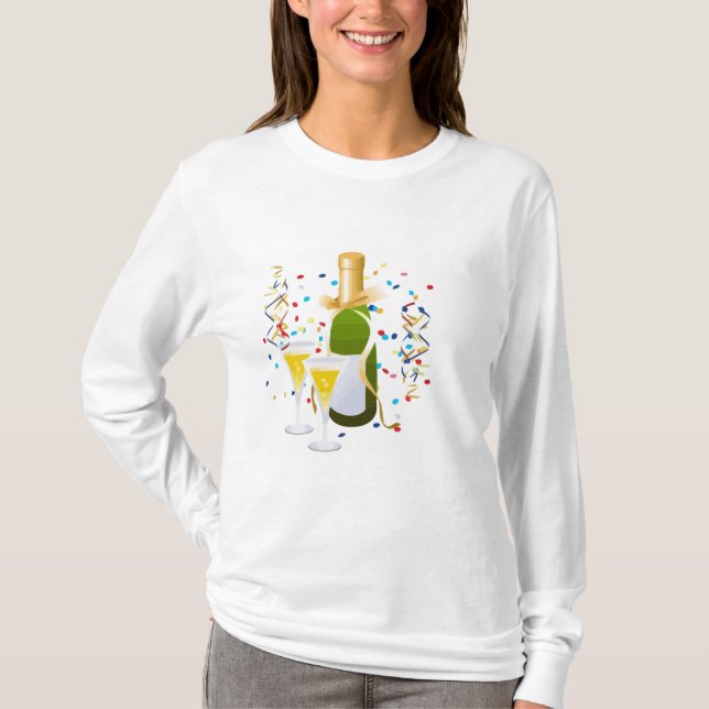 Champagne Firande Tee Shirt (Framsida)