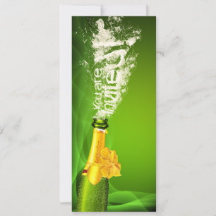 Champagne flaska explosionsinbjudningar inbjudningar