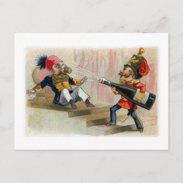 Champagne Flaska Kork Goes Astray Vykort (Framsida)