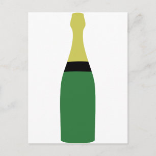 champagne flaska vykort