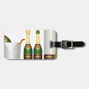 champagne flaskor bagagebricka