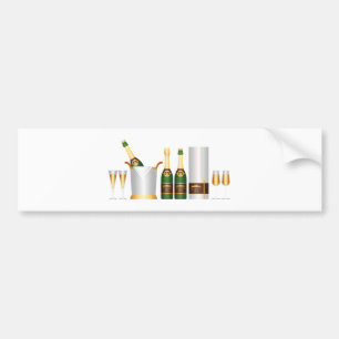 champagne flaskor bildekal