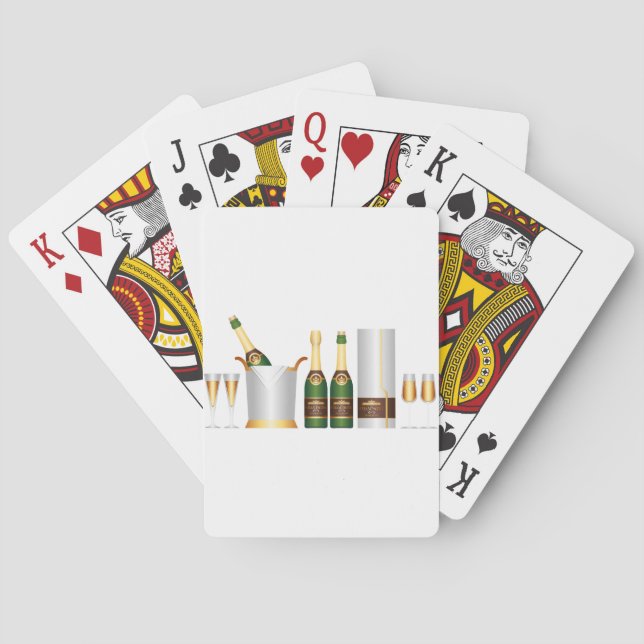 champagne flaskor casinokort (Baksidan)