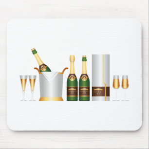 champagne flaskor musmatta