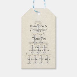 Champagne Flutes Design Champagne Färgad Bröllop Presentetikett