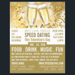 Champagne Flutes, Speed Dating Event Advertising Reklamblad<br><div class="desc">Champagne Flutes,  Speed Dating Event Advertising Flyer från Affärskortet Store.</div>