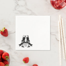 Champagne Födelsedagsbåge Pappersservett