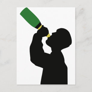 Champagne-födelsedagshäst Vykort