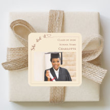 Champagne foto Hon gjorde det Examinerad