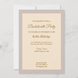 Champagne Framed Bachelorette-partiets inbjudan