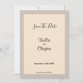 Champagne Framed Save Date Spara Datumet