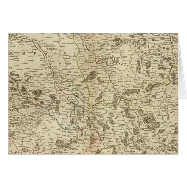 Champagne, Frankrike Hälsningskort (Framsidan Horizontal)