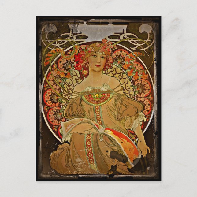 Champagne GIrl c1897 Vykort (Framsida)