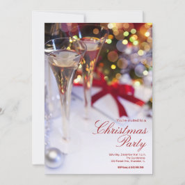 Champagne glasögon christmas-partiinbjudan inbjudningar