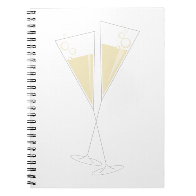 Champagne Glass Anteckningsbok (Framsidan)