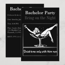 Champagne Glass Bachelor Party