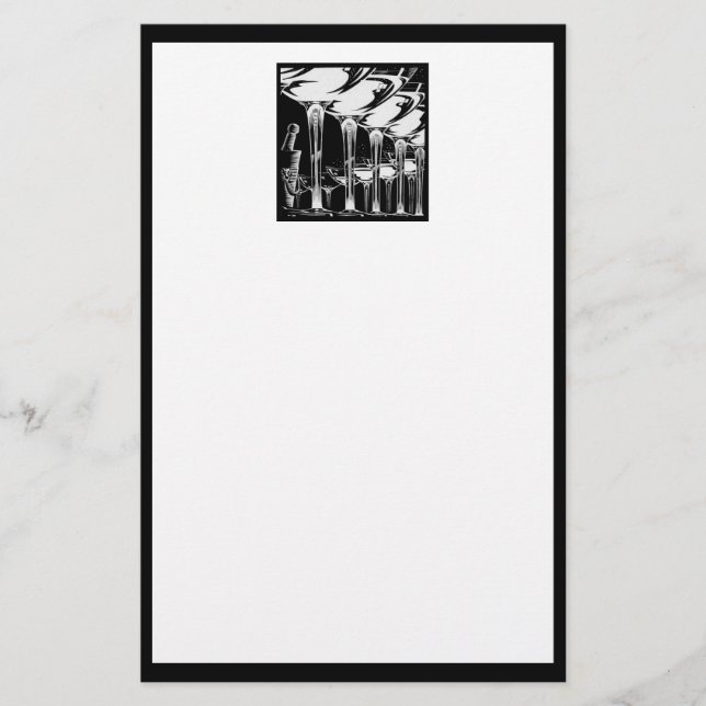 Champagne Glass Brevpapper (Framsida)