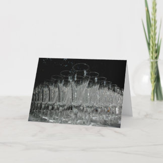 Champagne Glass Card Kort