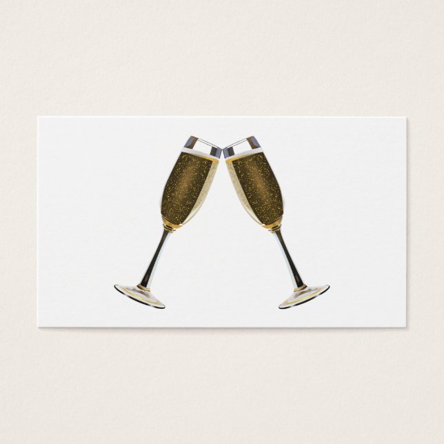 Champagne Glass Firande Visitkort (Framsidan)