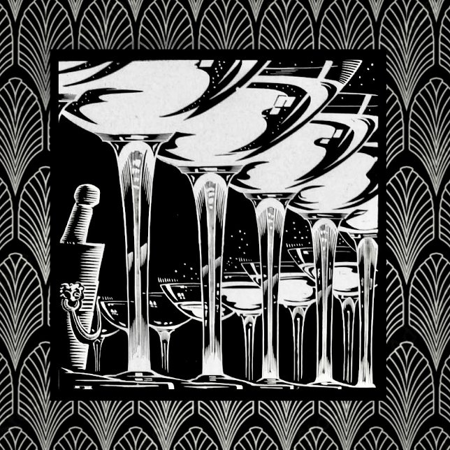 Champagne Glass Fyrkantigt Klistermärke (Skapare uppladdad)