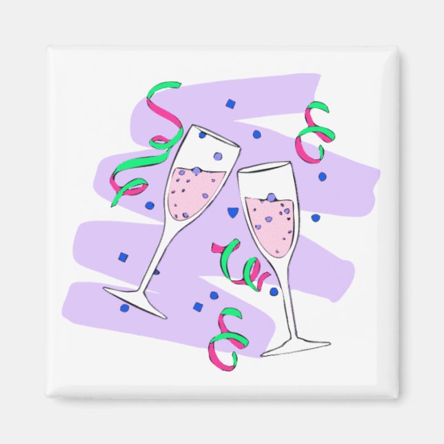 Champagne Glass Magnet (Framsidan)