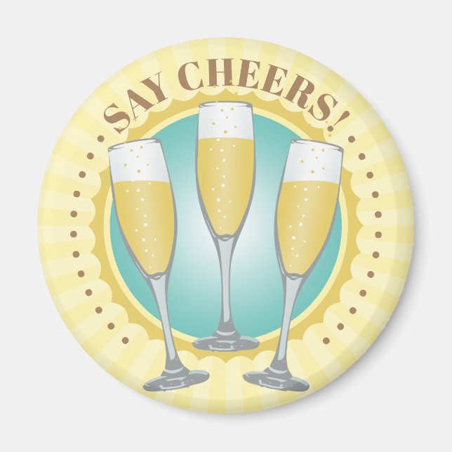 Champagne Glass Magnet (Framsidan)